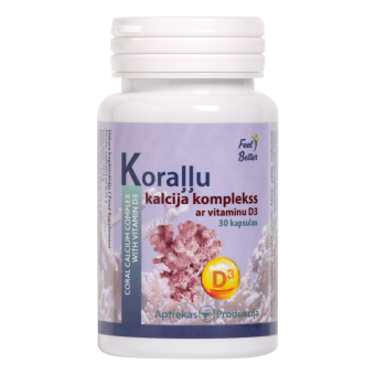 KORAĻĻUKALCIJSarD3vitamīnu,kapsulas,30gab.